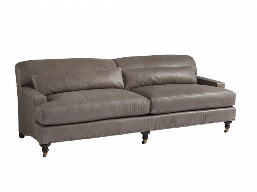 oliver & james metropolitan brown oxford leather sofa