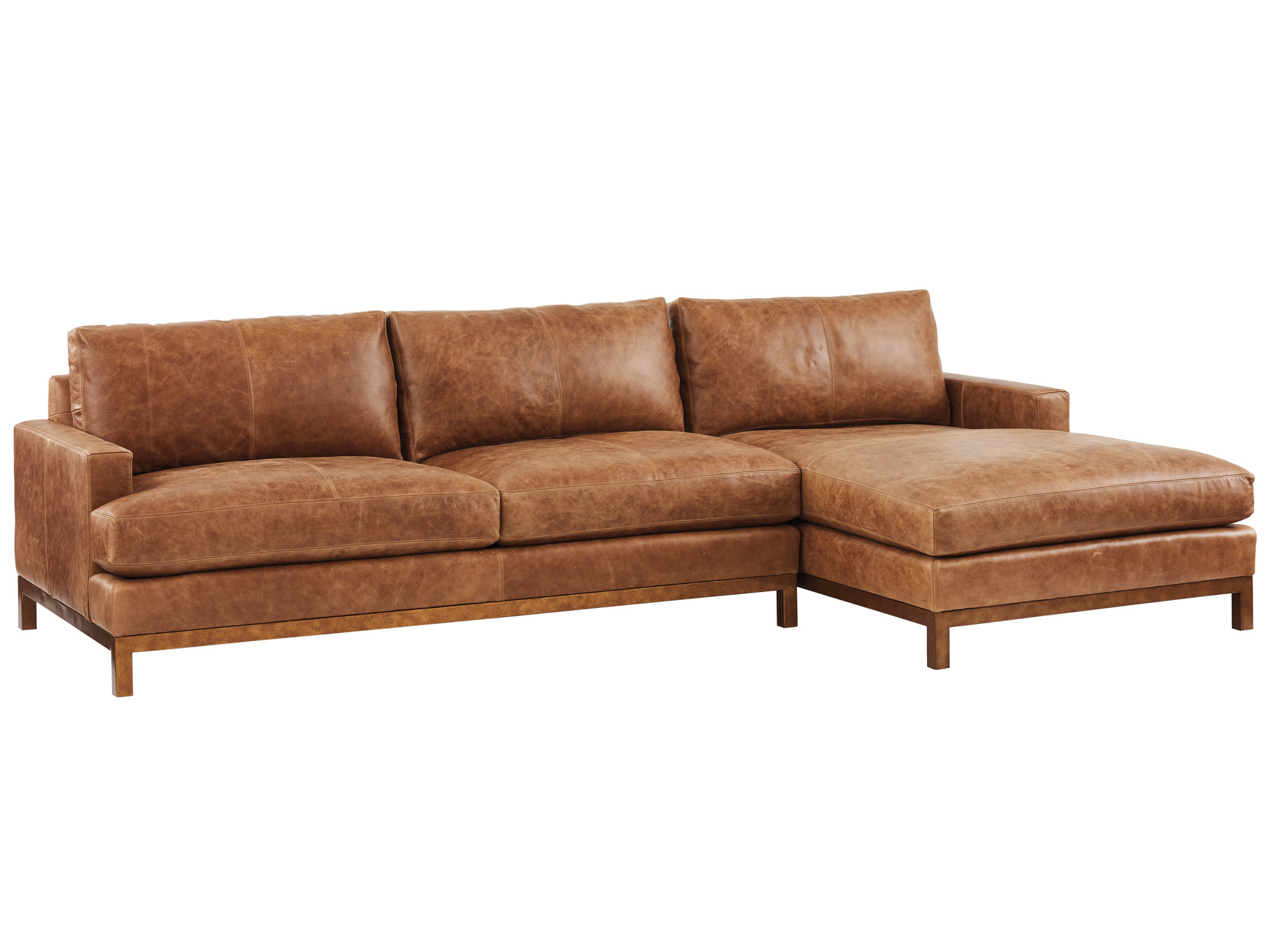 furniture brown leather sofa chaise