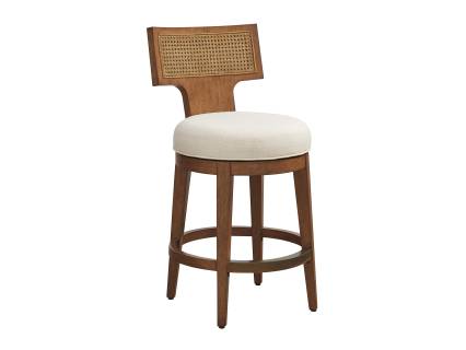 Calavera Custom Woven Swivel Counter Stool