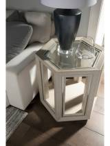 Zeitgeist Linen Hexagonal End Table