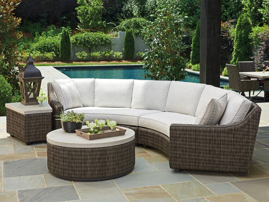 3900-82R | Curved Sectional Raf Sofa | Cypress Point Ocean Terrace|