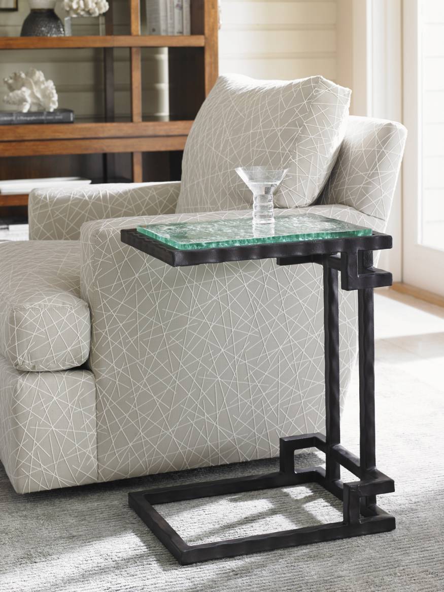 Hermes Reef Glass Top Martini Table Lexington Home Brands