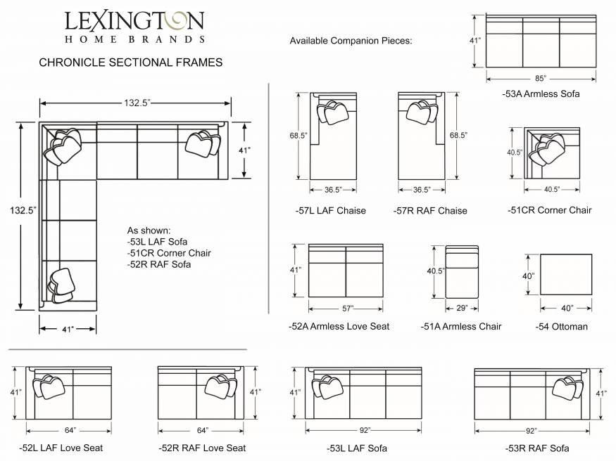 7910-SECTIONAL | Chronicle Sectional | Lexington Upholstery|